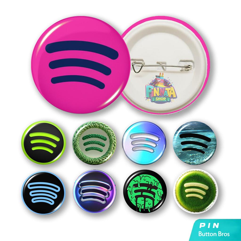 S3 CO. Pin Bros Button 34 Aesthetic 44mm Tema Music I Y2K Hadiah Clips Penjepit Bros Laminasi Glossy