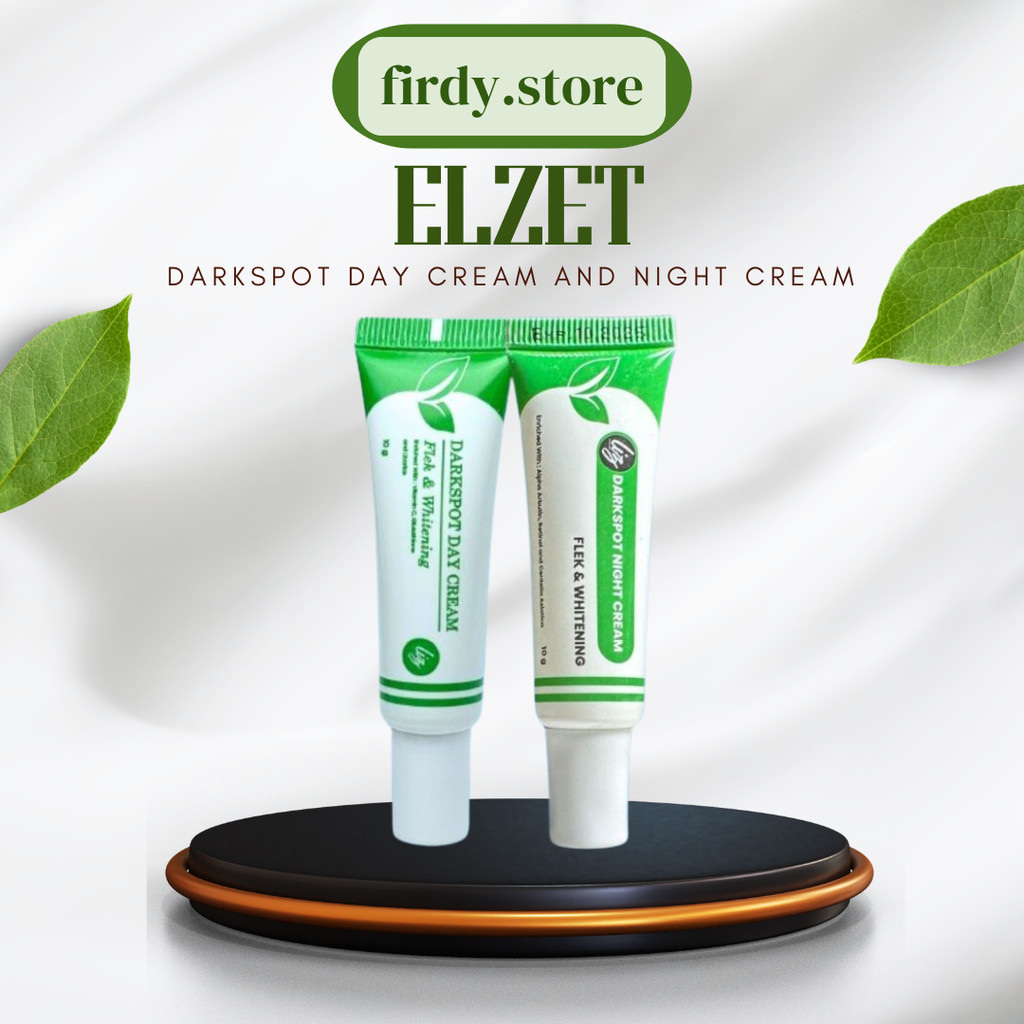 Elzet Skincare BPOM Paket 2in1 Salep Flek Hitam Darkspot Night + Day Whitening Cream Salep Retinol P