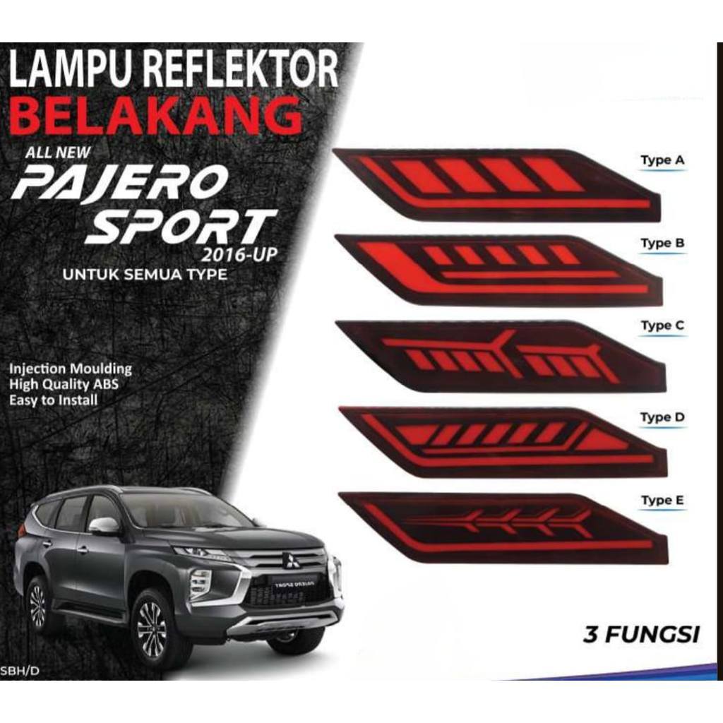 Lampu Reflektor Belakang Pajero Sport 2016-2025 Aksesoris Mobil Lampu Mobil