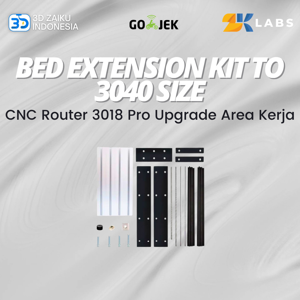 CNC Router 3018 Pro Upgrade Area Kerja Bed Extension Kit to 3040 Size