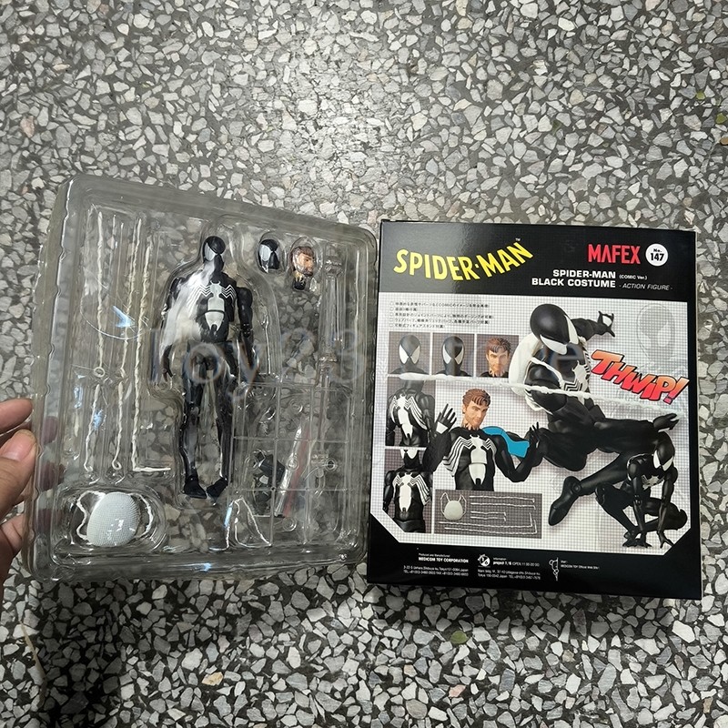 CT Mafex 147 Spiderman Action Figure Amazing Spider Man Venom Shfiguarts Symbiotic Toys Anime Christ