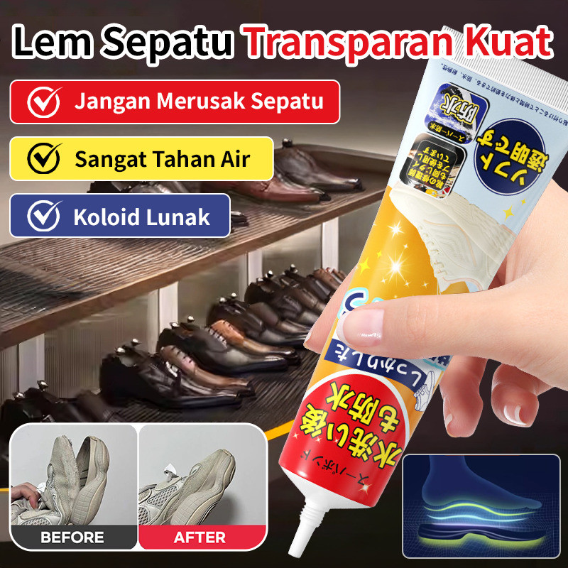 Perekat Kuat Anti Air  JMY Lem Transparan Untuk Perbaikan Sepat Lem/Sepatu/Transparan/Waterproof/Per