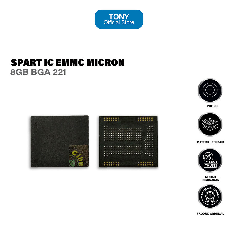 IC EMMC MICRON 8GB - BGA 221 Mobile Phone Flash Memory Sparepart - EMMC 8GB