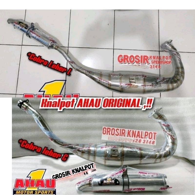 Knalpot AHAU One Ahau1 ORIGINAL Stainles Model Cobra Big Vol C 41 & NonCobra standar L 39 Kawasaki N