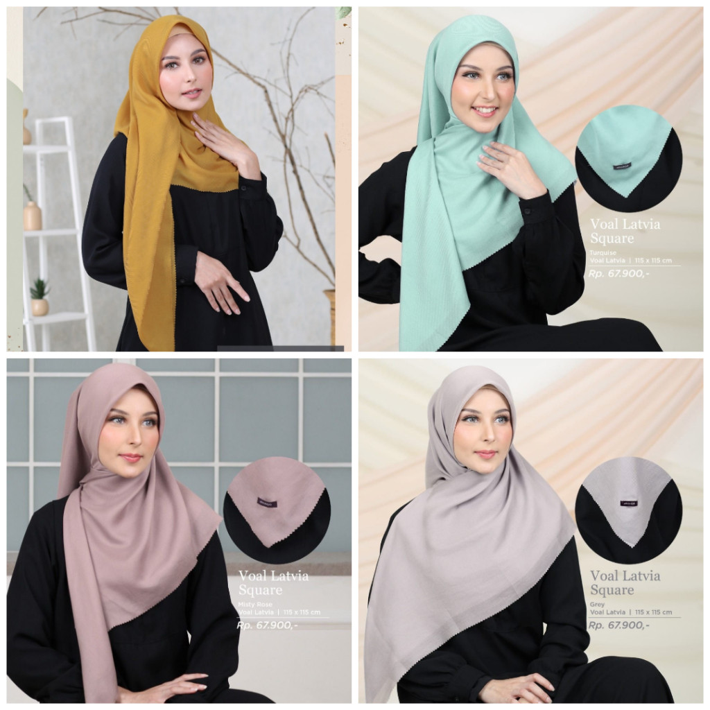ETHICA HIJAB ELEGAN VOAL LATVIA SQUARE GREY HIJAB VOAL LATVIA SQUARE HONEY GOLD HIJAB VOAL LATVIA SQ