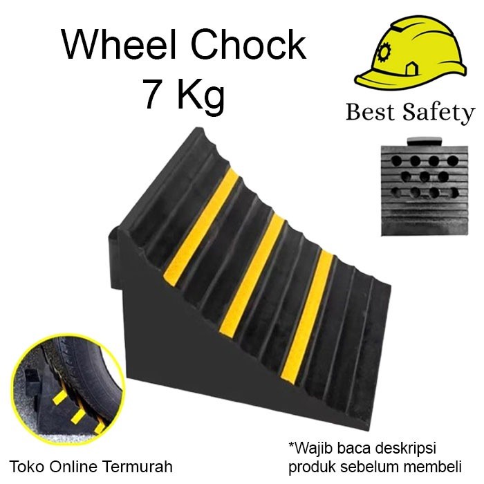 Pengganjal Ban Karet Truk Dengan Reflektor Kokoh
