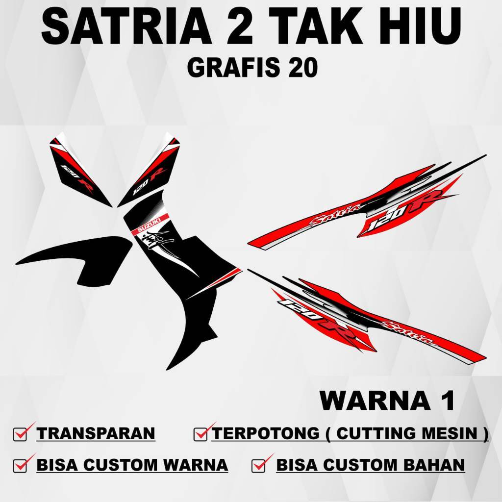 [COD][CUSTOM STIKER] Stiker Satria 2tak Satria Hiu / Striping Satria 2tak Satria Hiu / Stiker Sticke