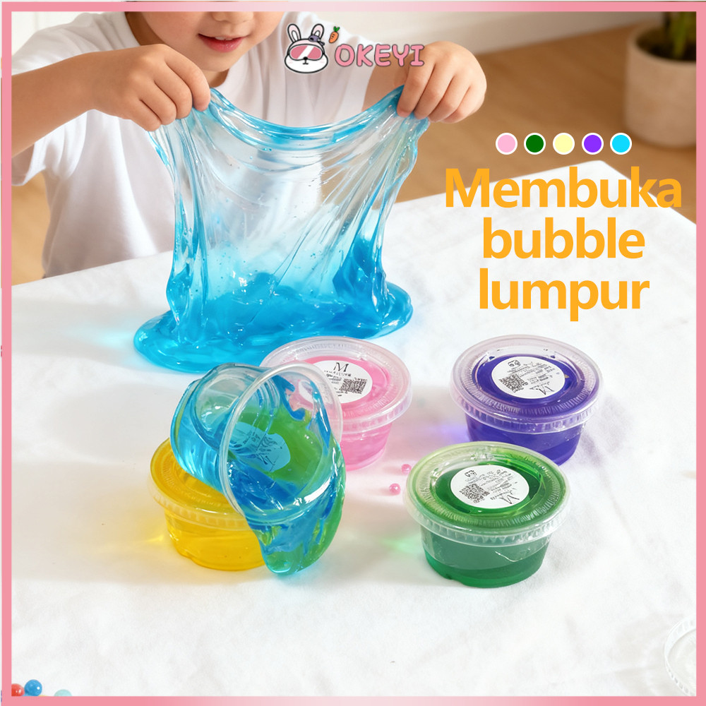 OKEYI Slime Murah Clear Slime Lucu Slime Bagus Streachy