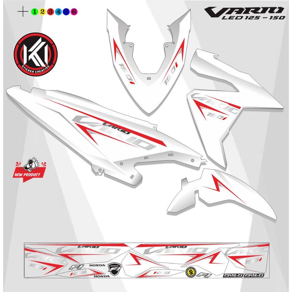 STRIPING STICKER / VARIASI STRIPING MOTOR VARIO 125-150 VARIASI MOTIP LIS / STICKER MOTOR VARIO 125-
