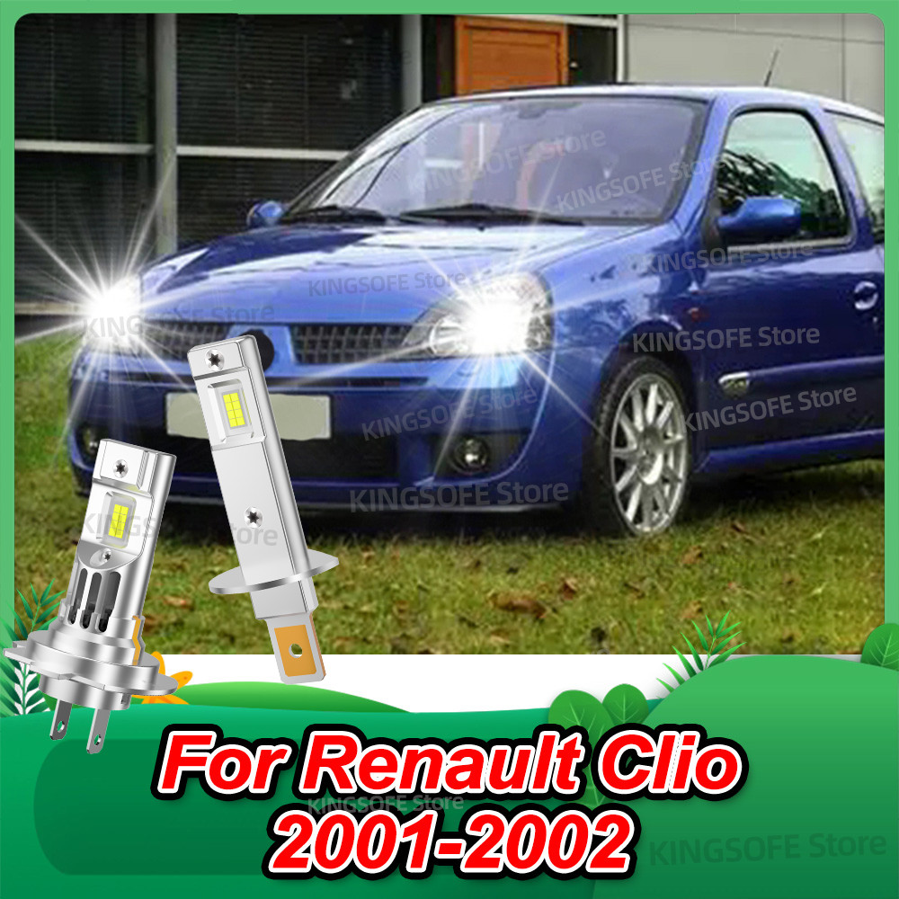 2/4Pcs Turbo LED Headlight Bulbs CANBUS Lights 50000LM Mini Lamp For Renault Clio 2001-2002