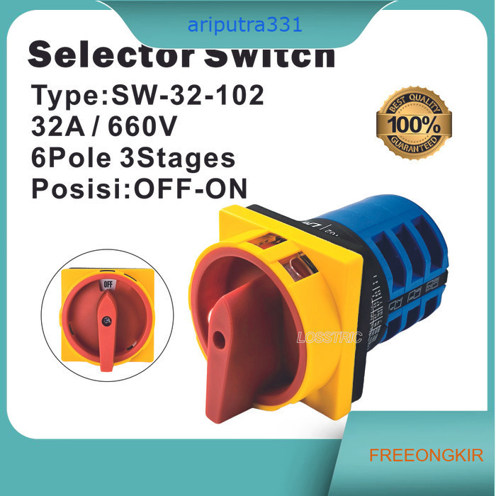 Cam Switch / Selector Switch OFF-ON 32A
