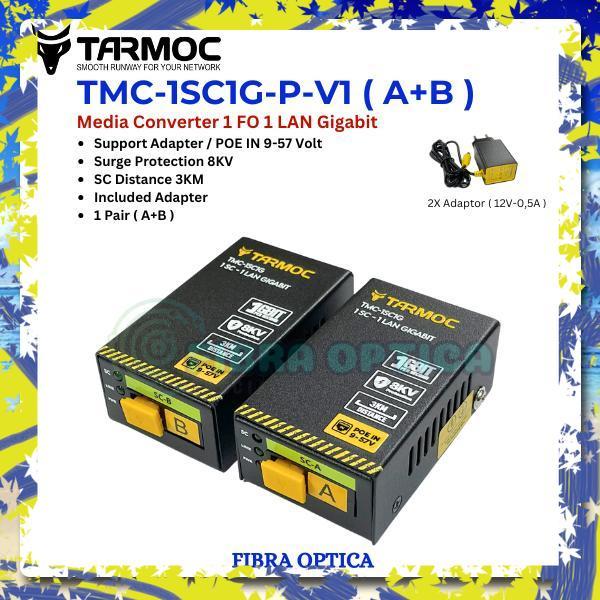 Tarmoc TMC-1SC1G-P | 1 FO 1 LAN Gigabit POE IN 5-24V HTB Mini GS-03A+B - 1SC1G-P-V1 A+B