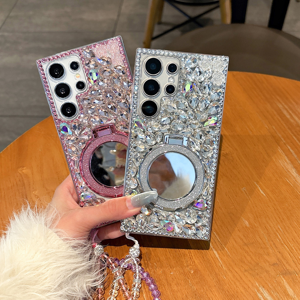 Kasus untuk Samsung s 24 ultra s 25 plus dengan penutup lanyard pendek Samsung s 23 ultra kasus pons