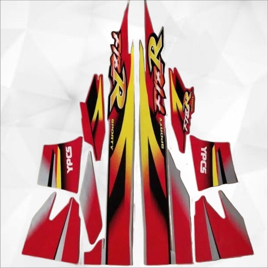 Striping sticker lis body yamaha f1zr fizr fiz r 1999 2000 limited edition merah silver