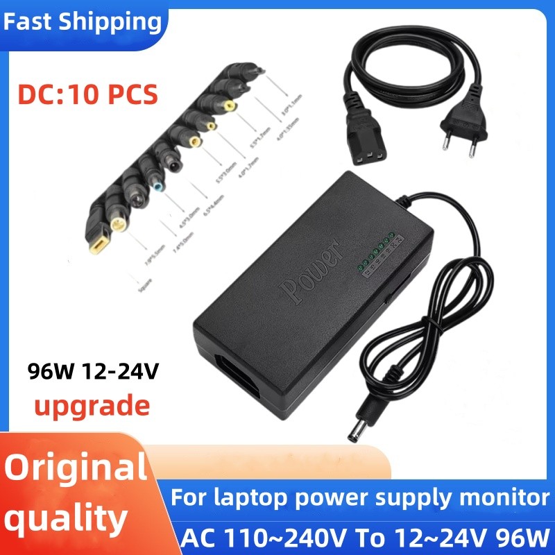 96W Universal Portable AC Laptop Power Adapter 12V 15V 16V 19V 4.5A 20V 24V arger For Lenovo Dell Hp