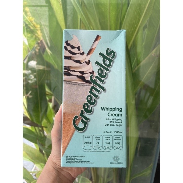 Greenfields Whipping Cream Greenfield 1lt Whip Whipped Cream