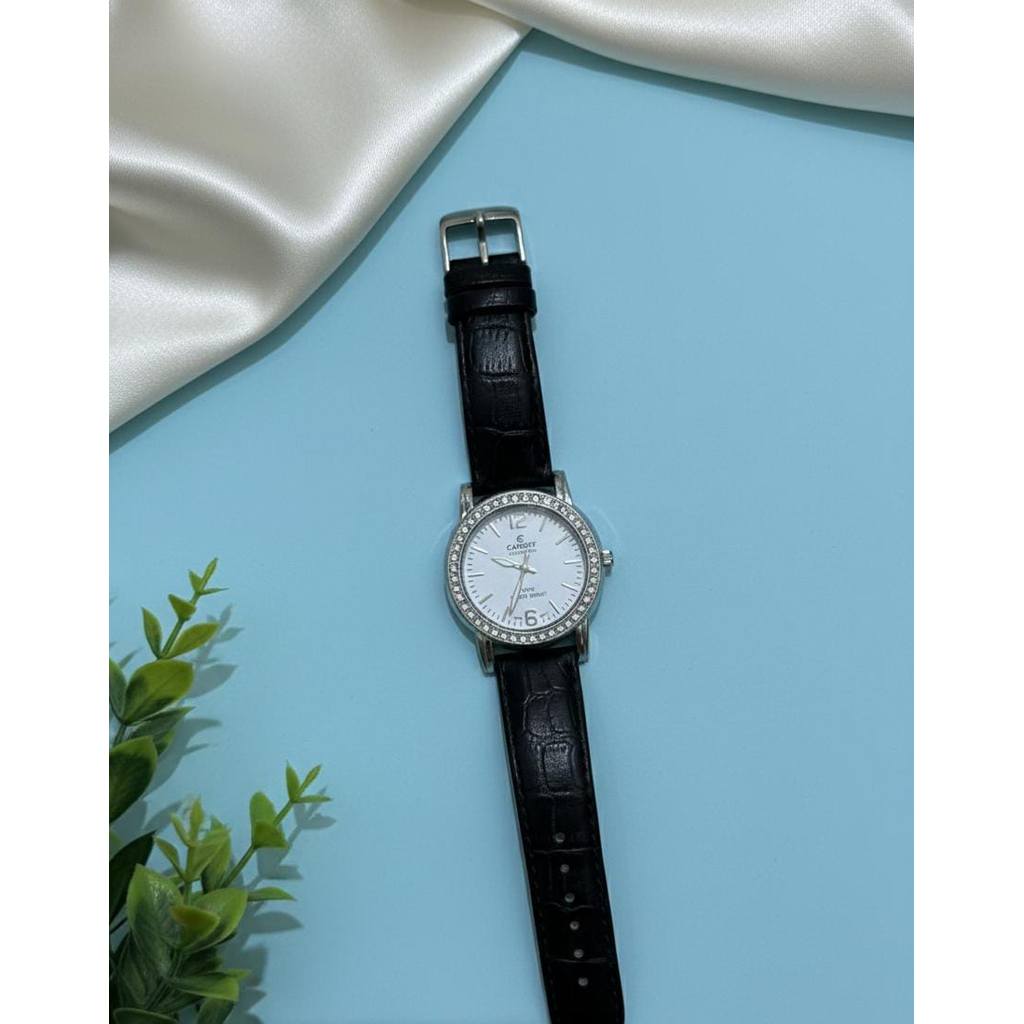 Jam tangan wanita kulit Cardiff Collection 1055 tahan air Ps