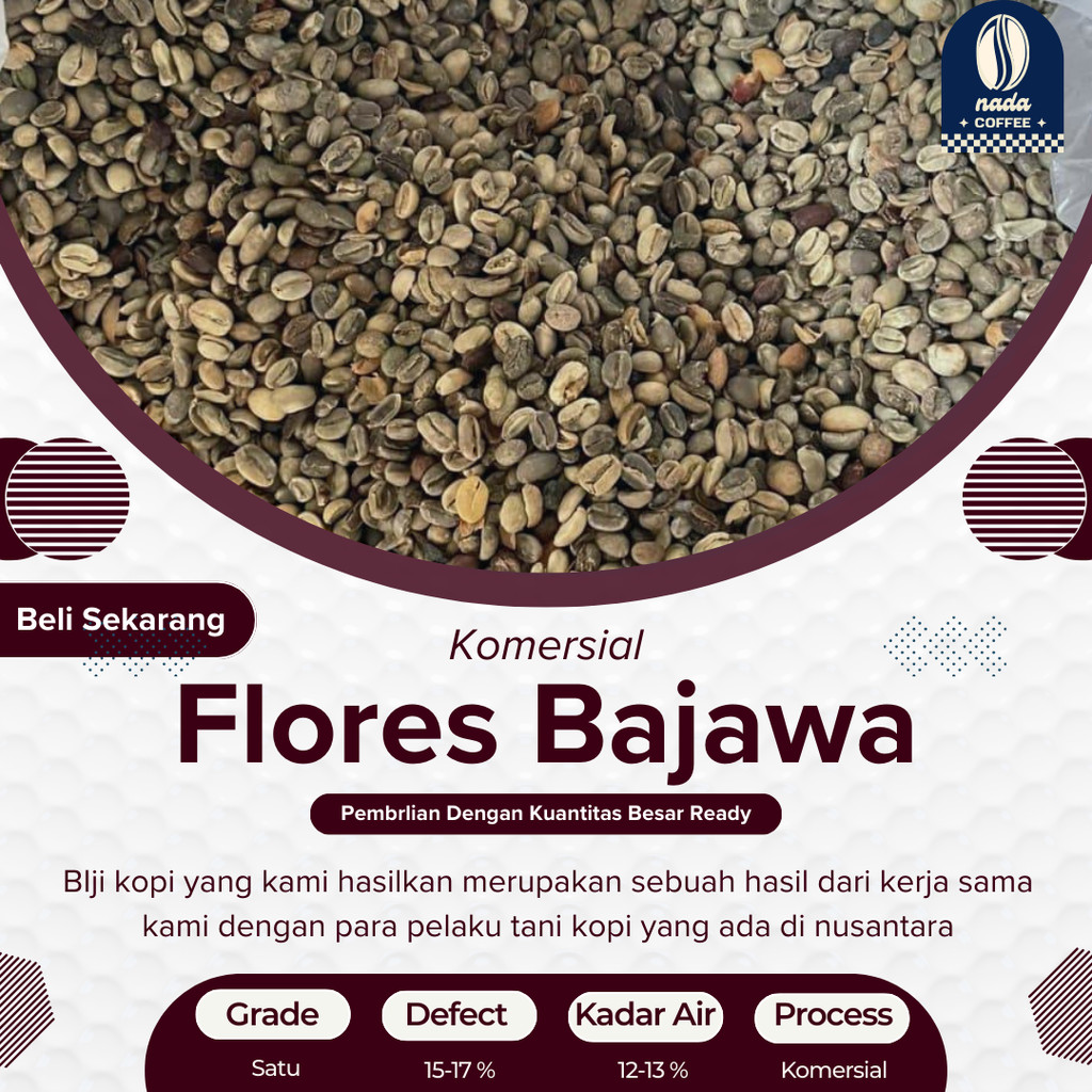 green Bean  biji kopi Arabika Flores Bajawa - Komersial