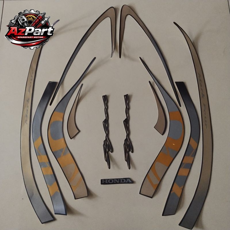 stiker striping motor honda scoopy 2021 grey brown list body standar