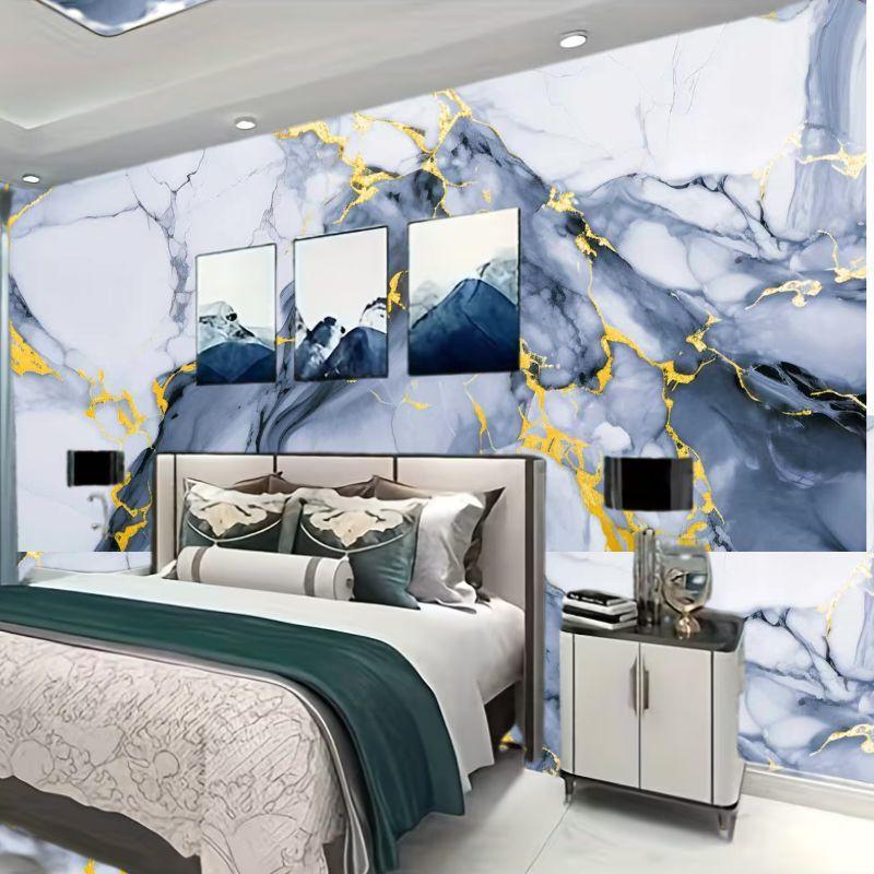 Wallpaper / marmer granit pola bahan PET / berkualitas tinggi dekorasi kamar / 60cm x 280cm / anti g