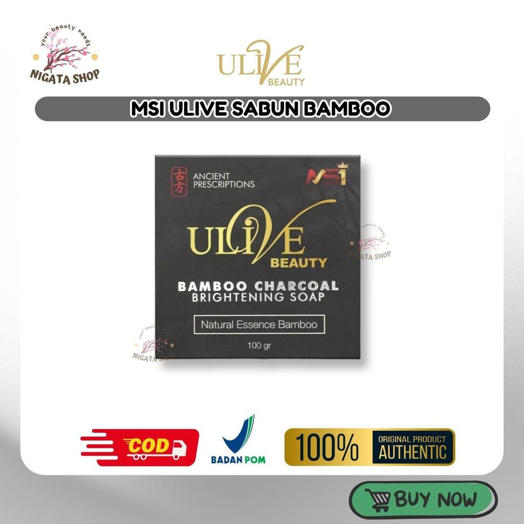 MSI Sabun Bamboo Charcoal Brightening Soap Ulive Beauty ORIGINAL 100 gr Natural Essence Bamboo Paket