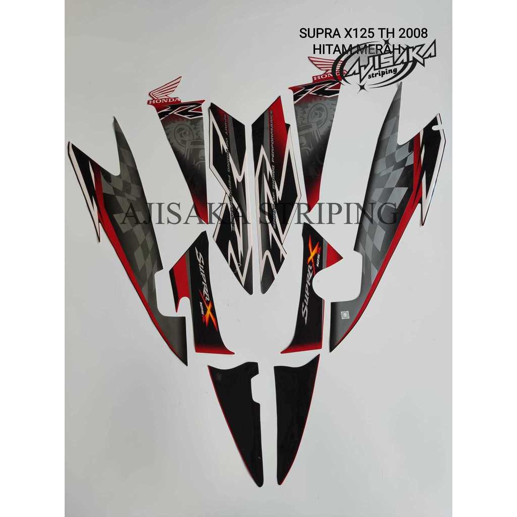 Stiker supra 125 r striping  Honda Supra X 125 R tahun 2008 2009 list body supra 125r