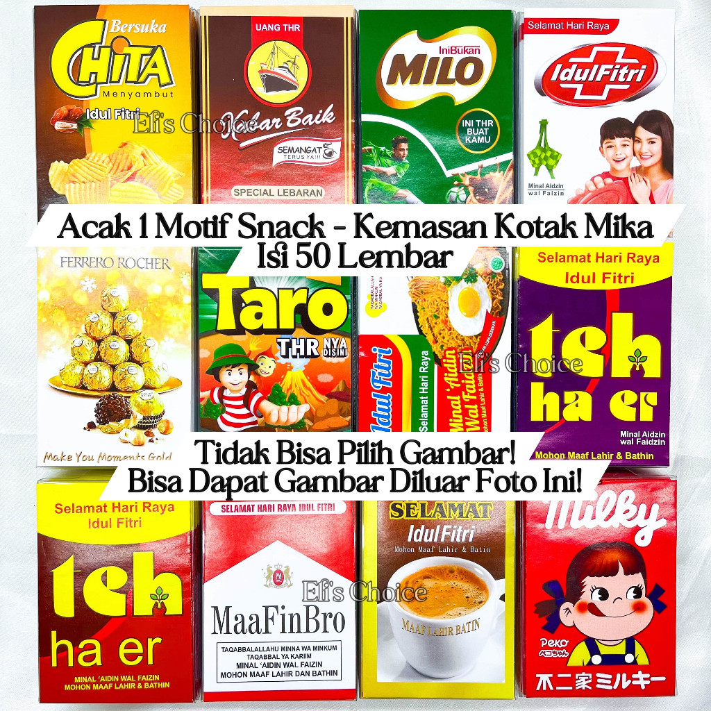 (MGS) Amplop lebaran isi 50 lembar motif lucu