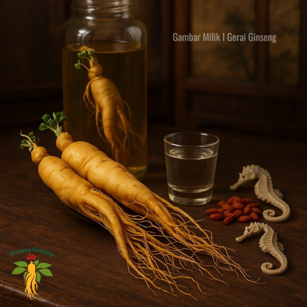 Ginseng Merah Korea Besar 100gr | Akar Ginseng Herbal Asli untuk Rendaman