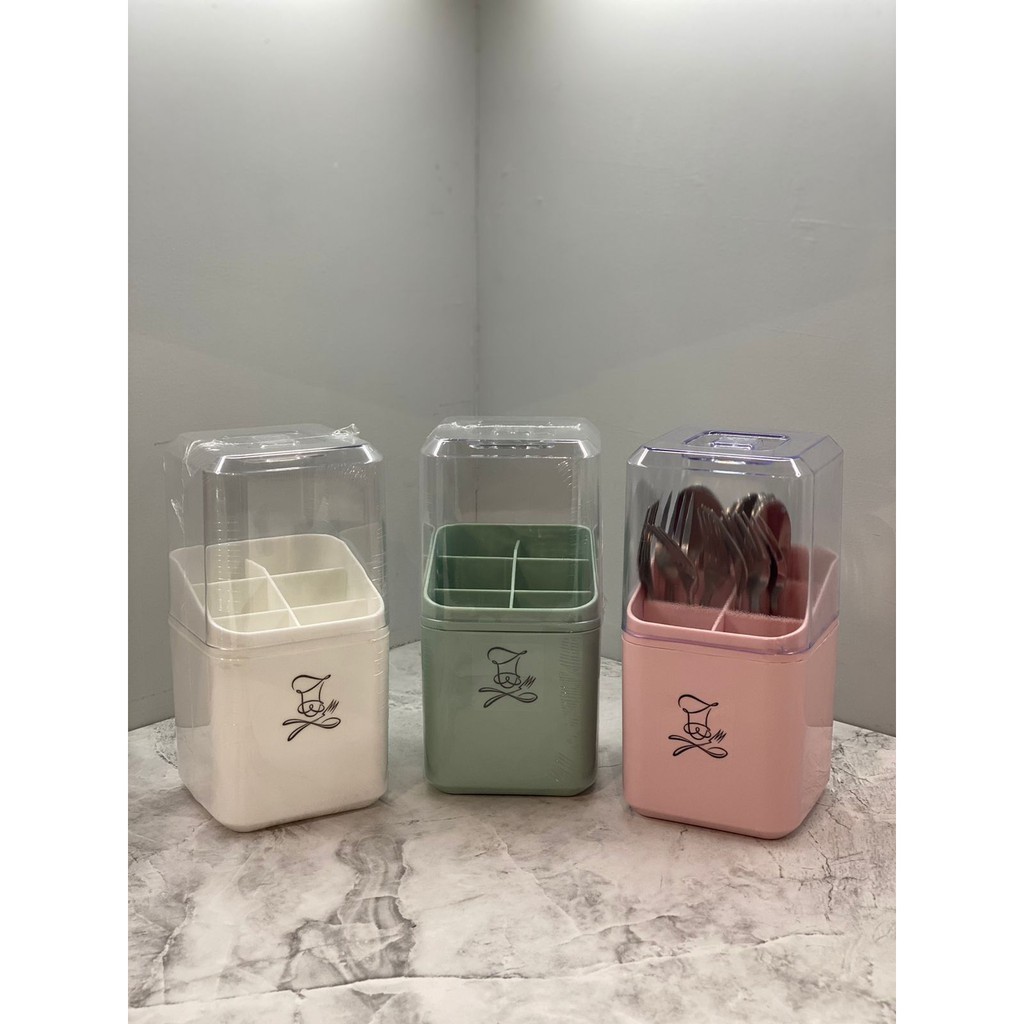 BintangOfc - tempat Sendok putih/Tempat sendok tertutup