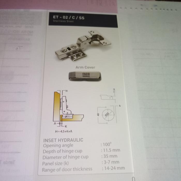 PROMO  engsel sendok (Stenlis 304) engsel taco Slowmotion - Full Bengkok