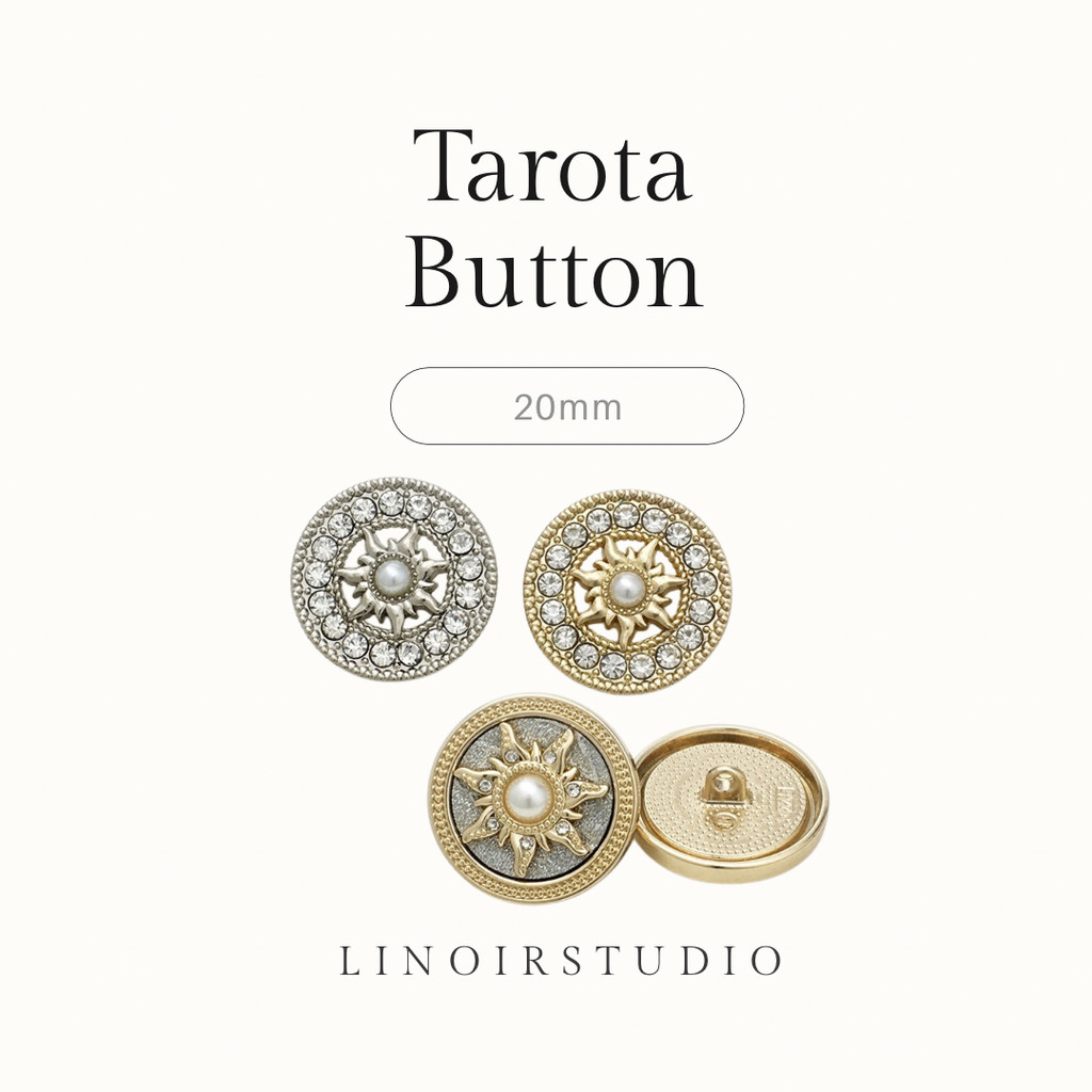LINOIR Tarota Button Kancing Besar Aksesoris Pakaian Mewah Premium 20mm