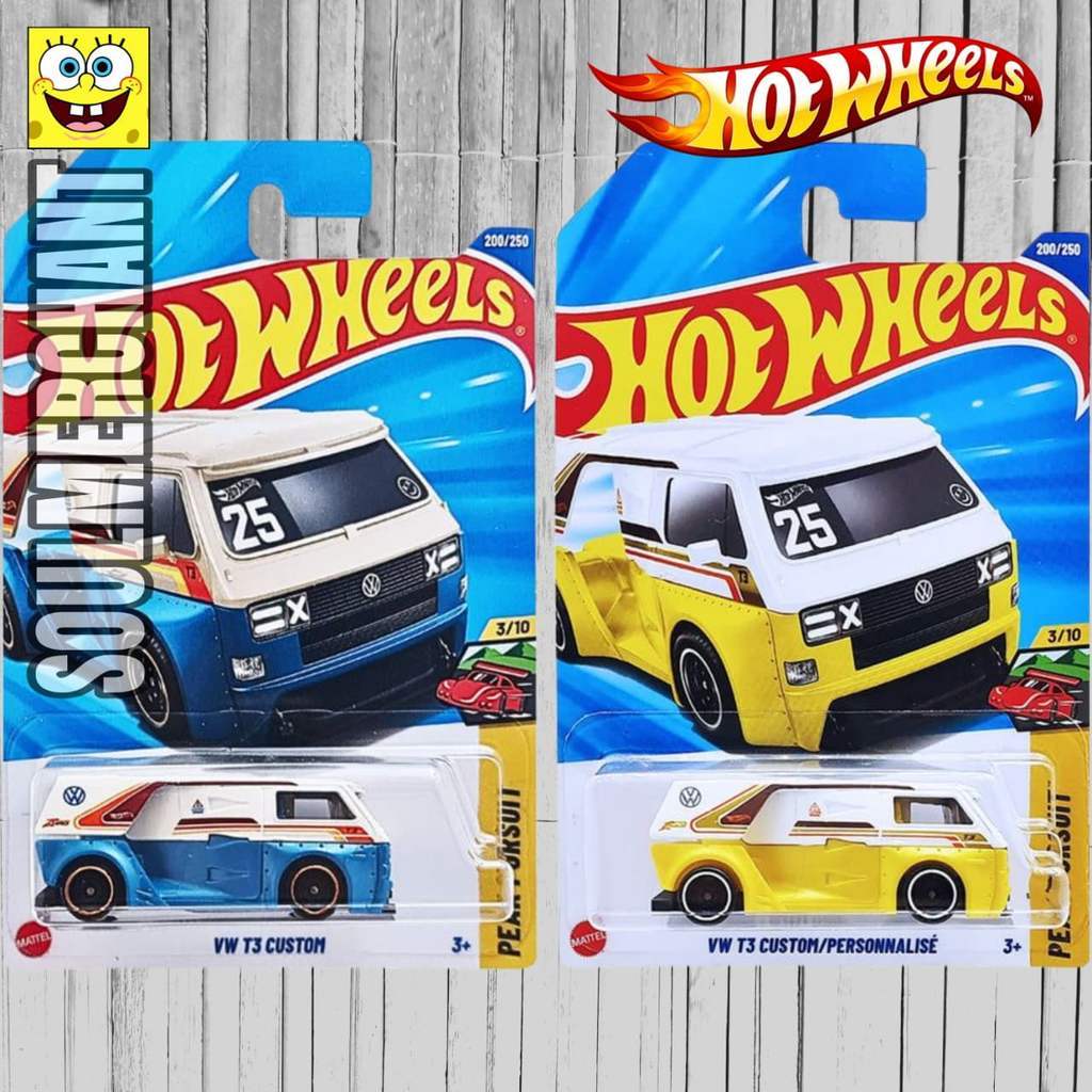 Hot Wheels VW T3 Custom Putih Kuning Coklat Diecast Mobil Volkswagen
