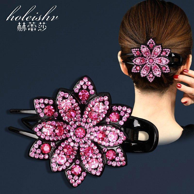 JEPIT HIASAN RAMBUT KOREA PERMATA PESTA HIASAN SANGGUL KOREA / Jepit bunga hiasan rambut /Jepit ramb