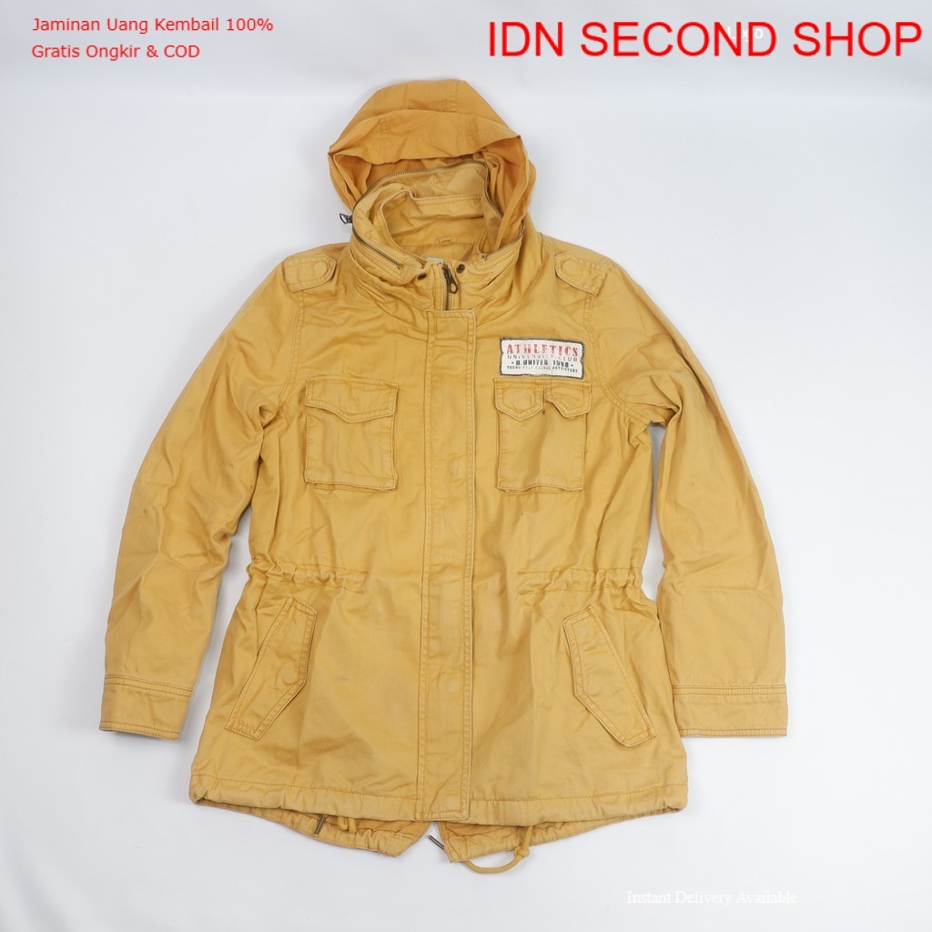 DESIGN UNITED Hooded Long Parka Jacket Casual Outerwear – Preloved