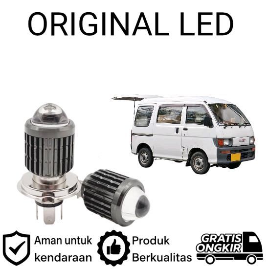 2pcs Lampu Utama LED H4 Laser Putih Mobil Daihatsu Hijet 1000 AM