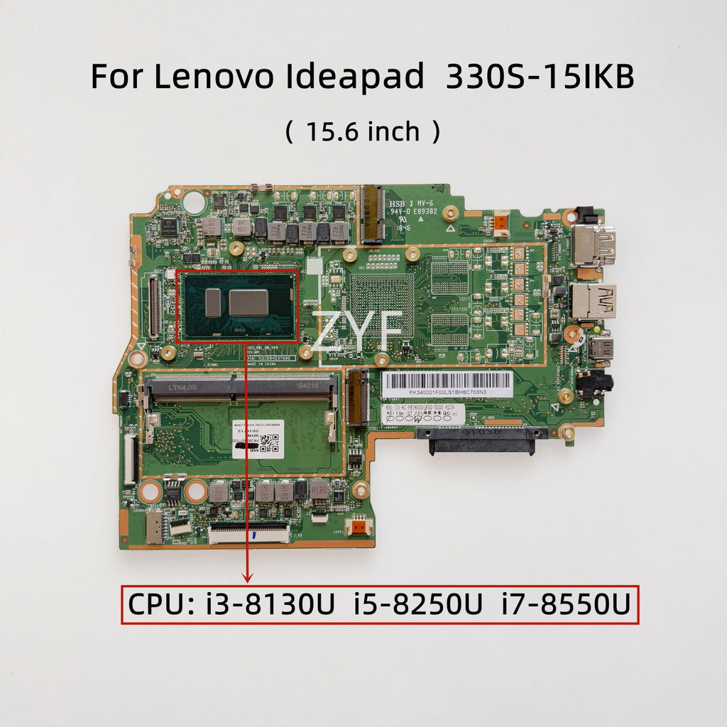 For Lenovo Ideapad 330S15IKB Laptop Motherboard With Core i38130U i58250U i78550U CPU 4GBRAM DDR4 5B