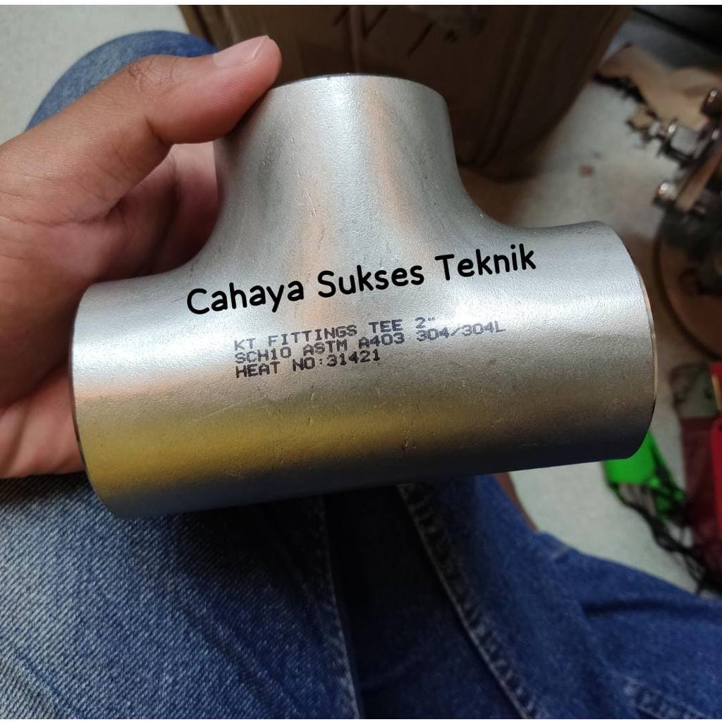 Tee Las SCH10 Stainless SS 304 5" inch SS304 SCH 10
