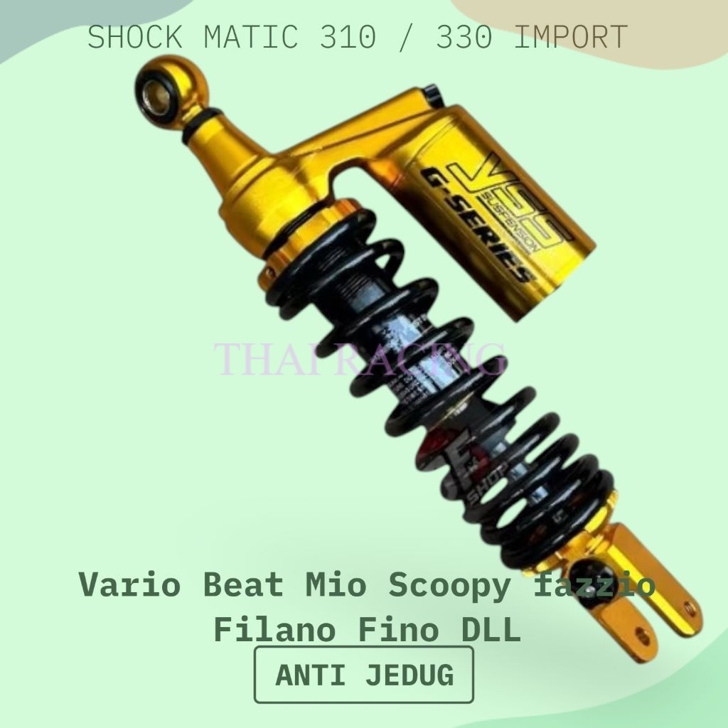 TR- Termurah Shockbreaker Belakang Hitam Tabung Gold Vario 125 Vario 150 Tabung Modelcopy YSS G SERI