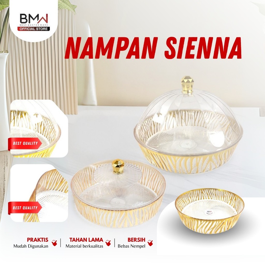 Nampan Bulat Tutup Siena Nampan Saji Emas Serbaguna Bulat Tray Emas Serbaguna Bulat Tray Nampan Gold
