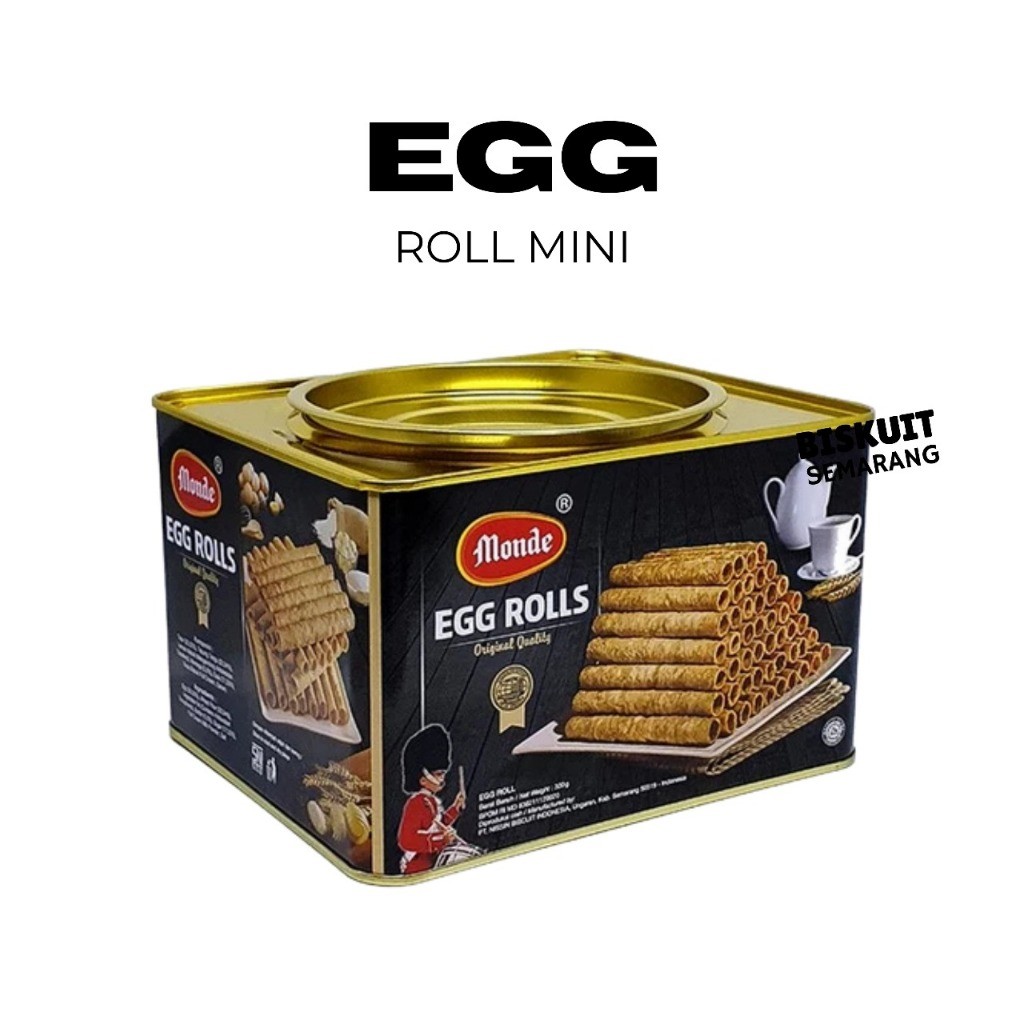 Egg Roll 300 gr Kaleng Mini Monde Egg Roll Kaleng Untuk Hadiah