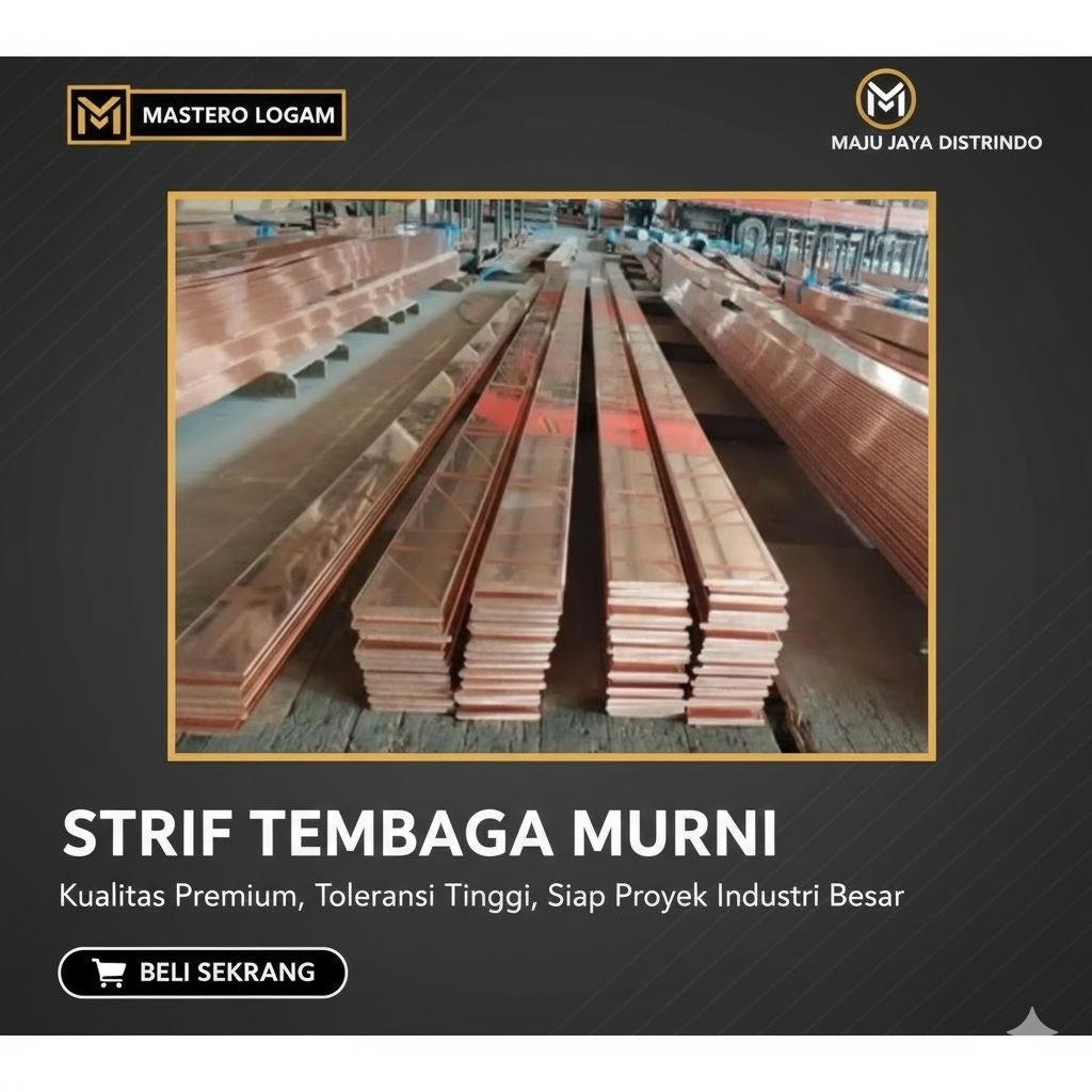 plat tembaga/strif tembaga busbar 2mm x 15mm x 1000mm -plat strip tembaga