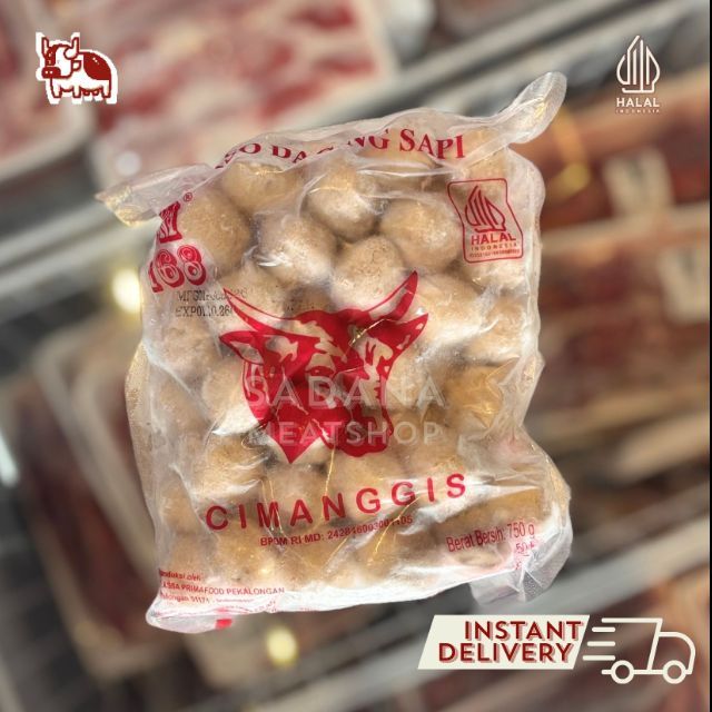 Bakso Cimanggis CM168 Merah 750gr - Bakso Daging Sapi Halal