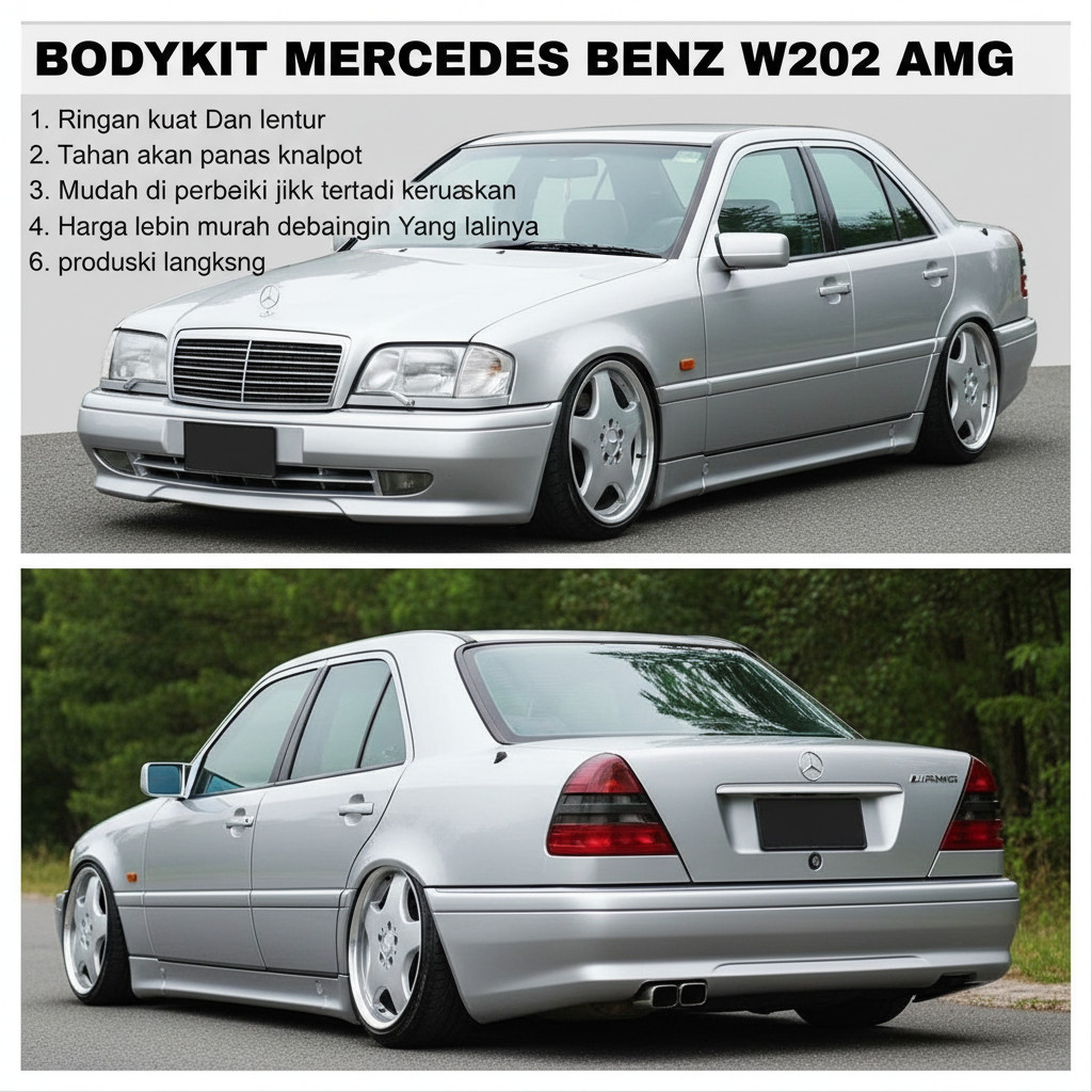 cicilan 0% BODYKIT MERCEDES-BENZ C180 C200 C230 BUMPER BEMPER MERCY W202 AMG
