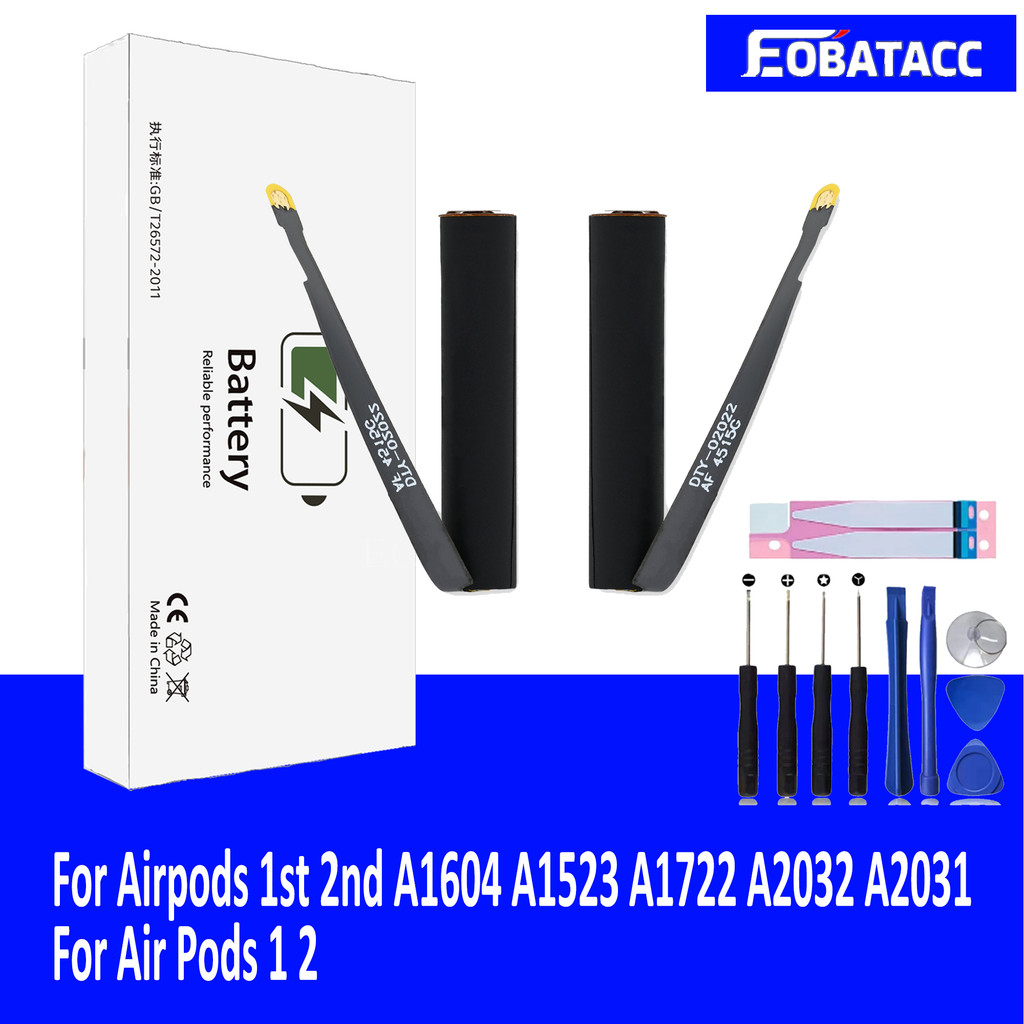 Replace the batteries Fof Airpods 1 and 2 generation A1722 A1523 A2031 A2031 25mAh A1602 A1938 earph