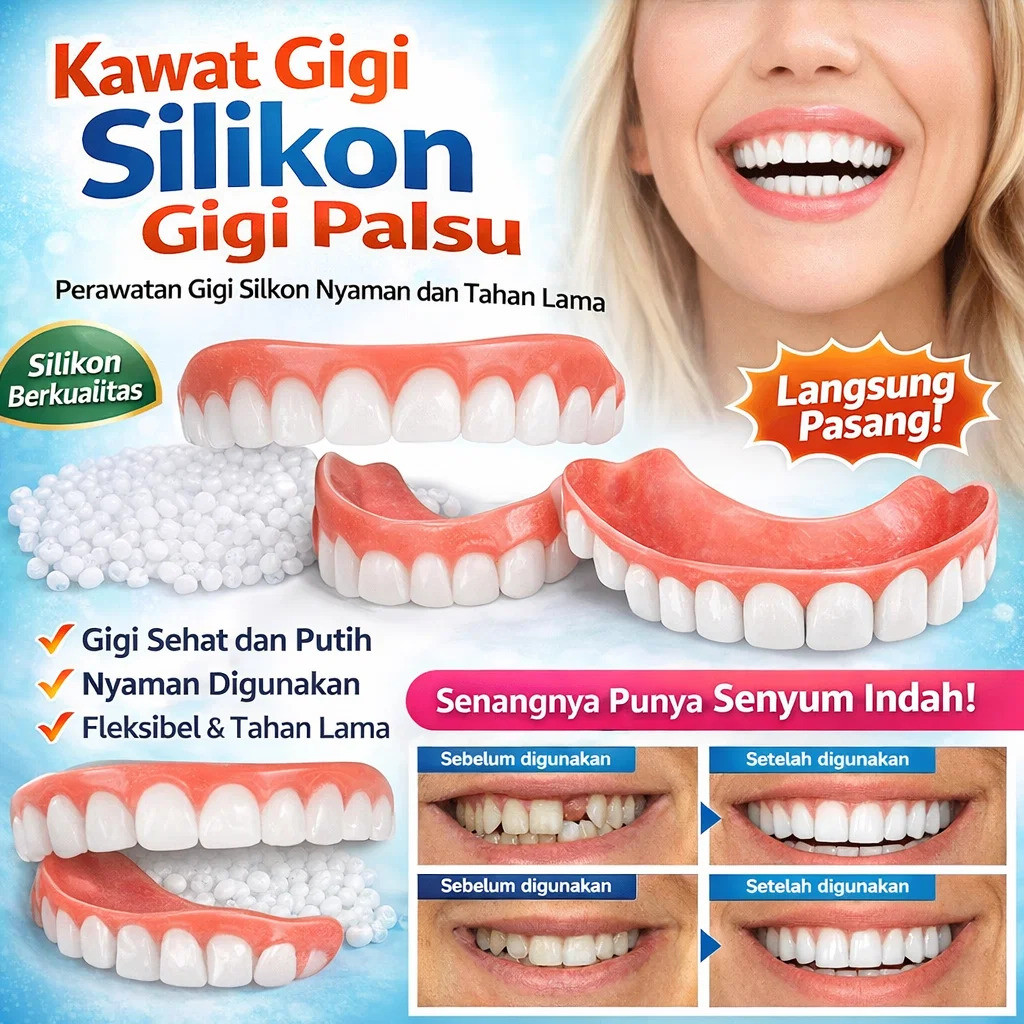 Gigi Tiruan Lengkap / Gigi Palsu Penuh Atas Bawah / Prostesis Lengkap Rahang Penuh / Gigi Tiruan Sim