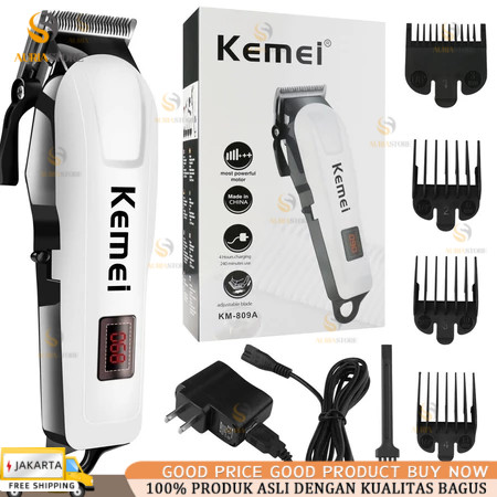Original KEMEI 809A Alat Cukur Rambut Kemei KM 809A Mesin Cukur Cordless HAIR CLIPPER TRIMMER