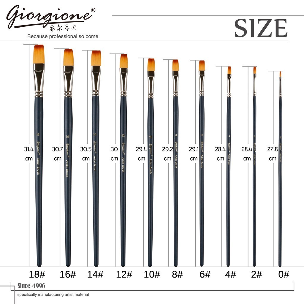 Giorgione brush G-2000 flat long handle