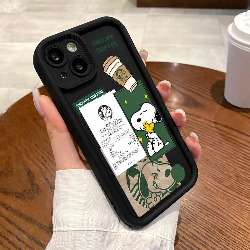 Casing OPPO Reno5 4G 5G Reno3 Reno4 F Lite K Z Reno6 Case Silikon Shockproof Cartoons Kopi Snoopy Mi