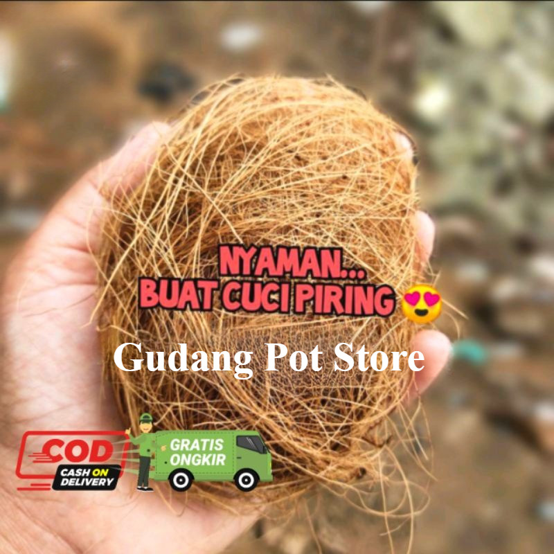 TERMURAH.. SABUT CUCI PIRING ALAMI SABUT KELAPA