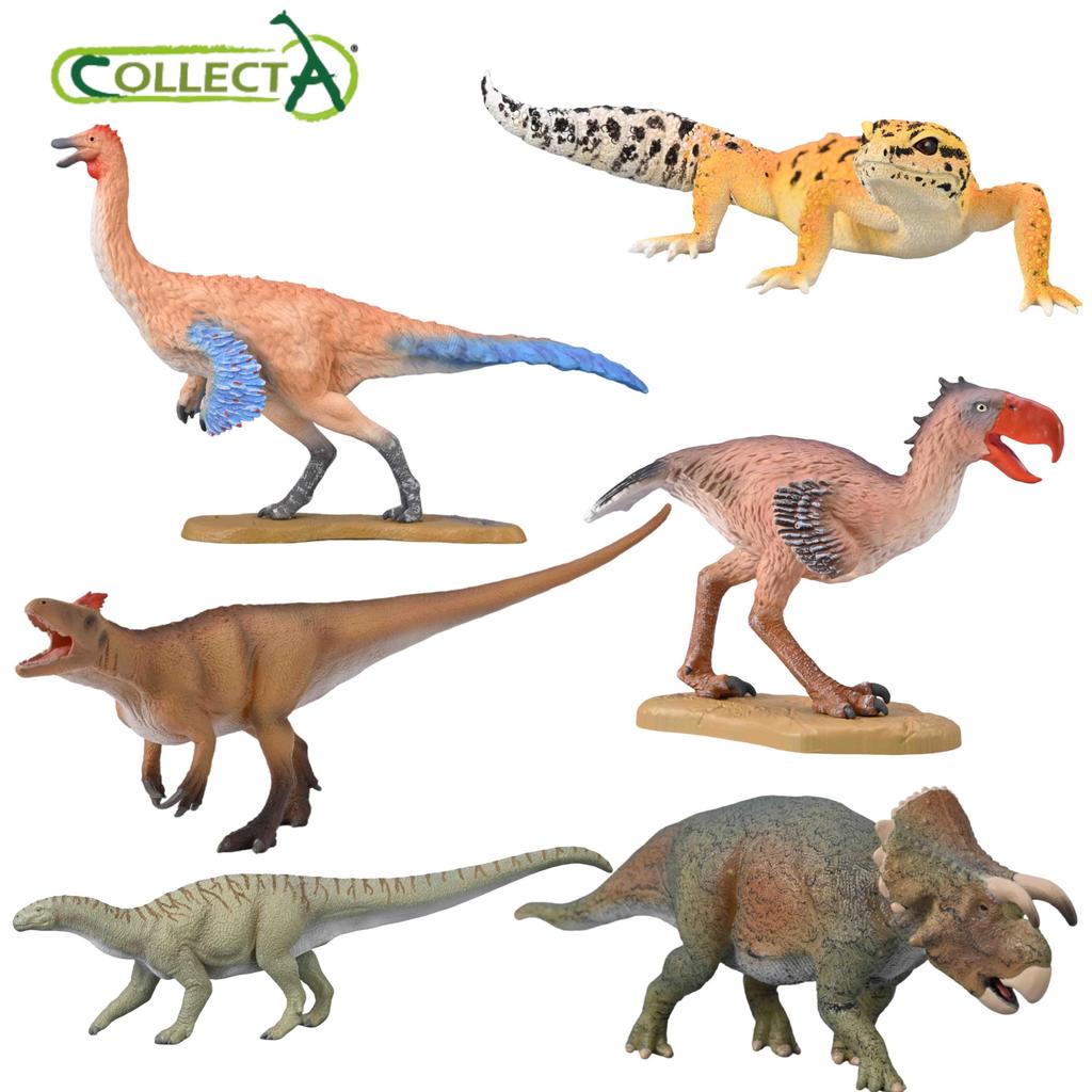 Collecta Furcatoceratops Ingentia prima Gallimimus Leopard Gecko phorusrhacus Dinosaur Animal Toys M